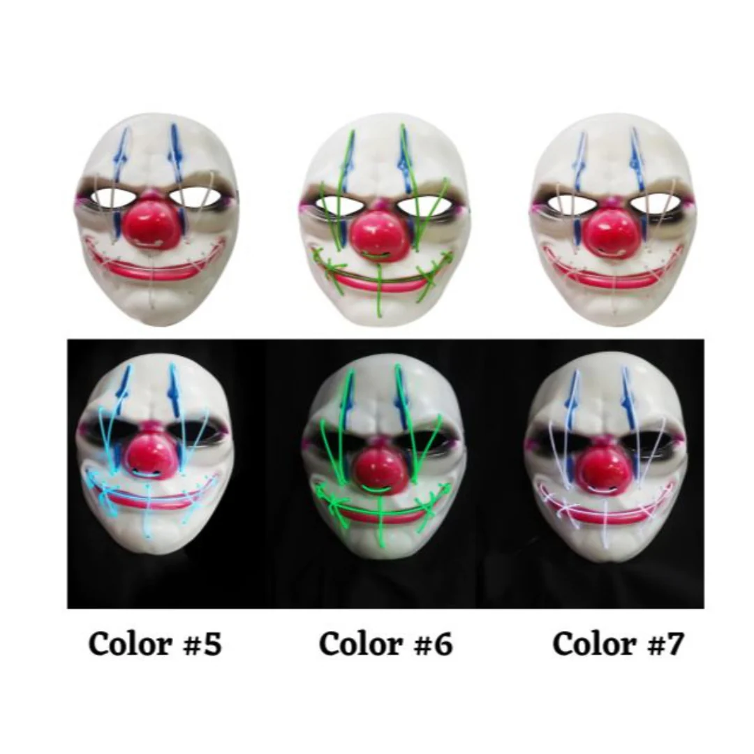 Light Up Evil Clown Mask Asst - Image 4