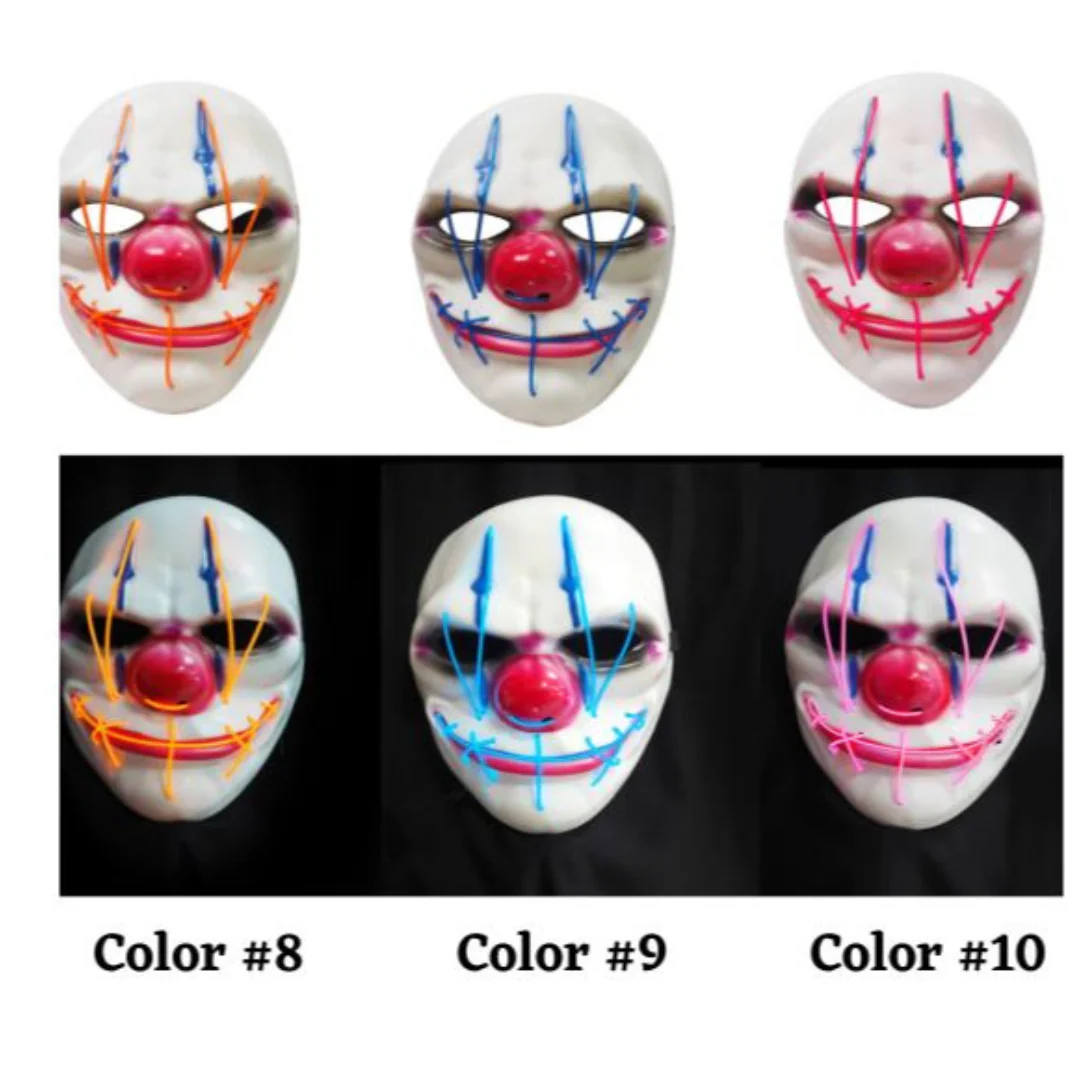 Light Up Evil Clown Mask Asst - Image 5