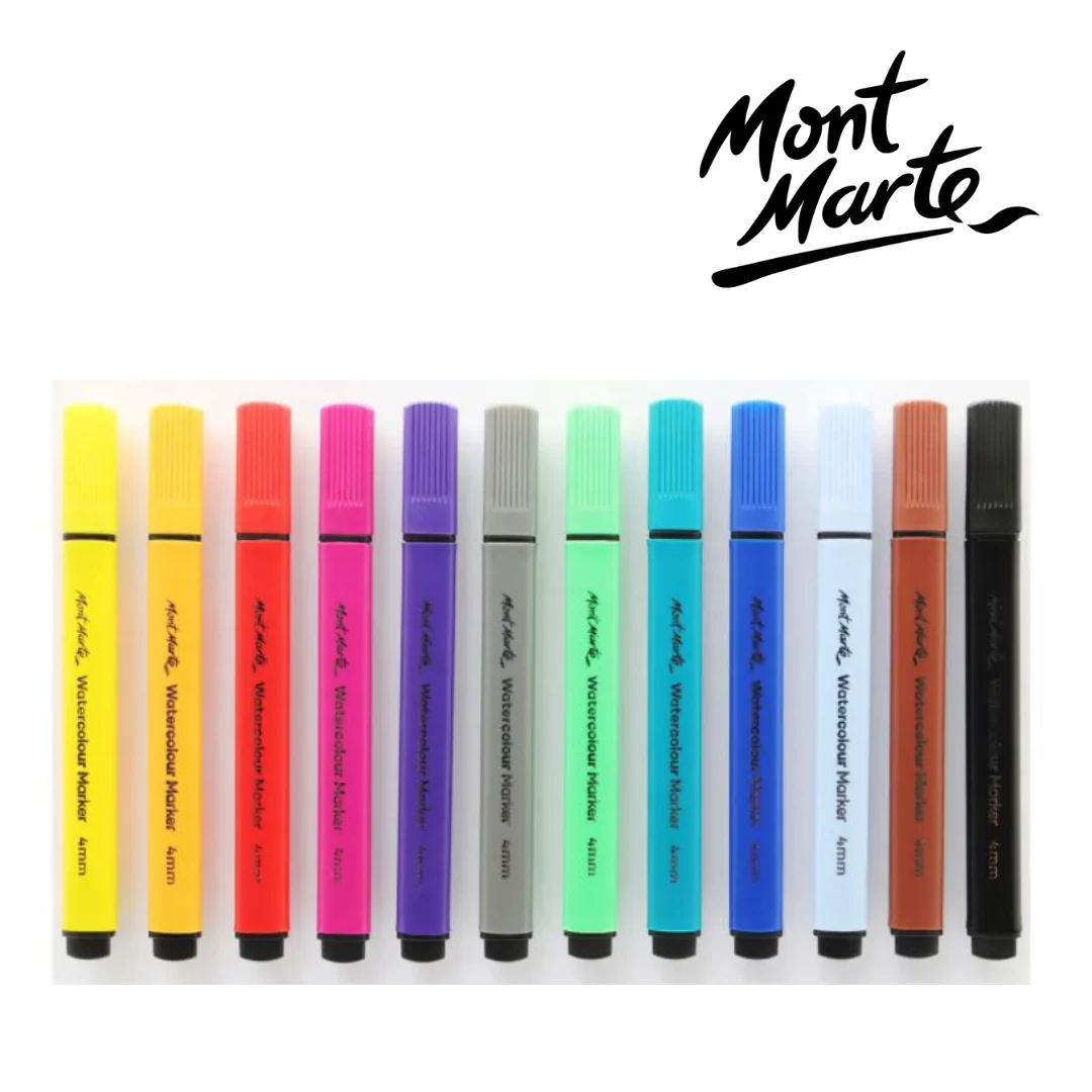 MM Watercolour Markers 12pc Tri Grip - Image 3